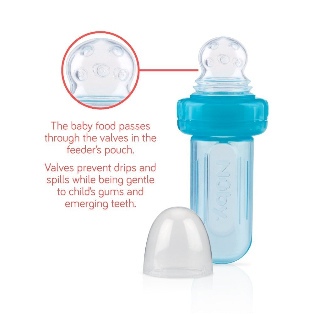 E-Z Squee-Z Silicone Baby Food Dispenser | Blue